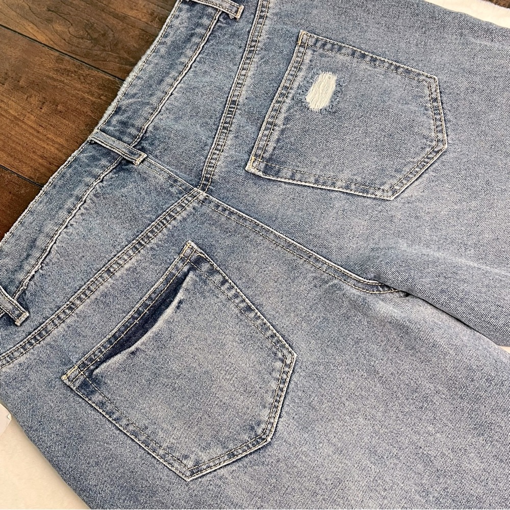 AFRM Distressed High Rise Button Fly Jeans Size 27 NWT - Picture 6 of 16